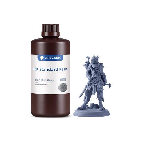 Фотополімерна смола Anycubic 16K Standard Resin (блакитно-сірий, 1 кг) SM16K-BZ фото