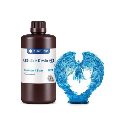 Фотополімерна смола Anycubic ABS-Like Resin V2 (прозоро-синій, 1 кг) SMABSV2-TB фото