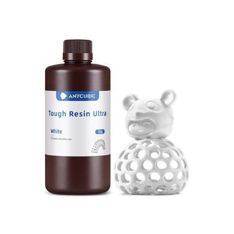 Фотополімерна смола Anycubic Tough Resin Ultra (білий, 1 кг) 00175 фото