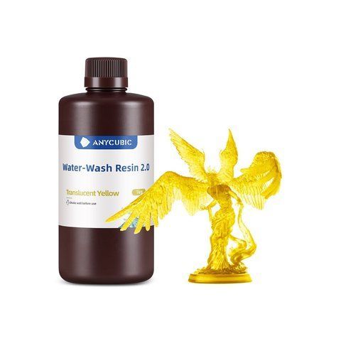 Фотополимерная смола Anycubic Water-Wash Resin 2.0 (прозрачно-жёлтый) SMWW-TY фото