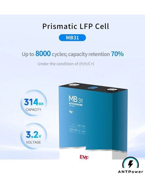 Акумулятор LiFePO4 EVE 314Ah MB31 у збірці для сонячної станції