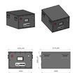Акумулятор LiFePo4 24V(25,6V) - 280Ah - (7168Wh) - з смарт-БМС (ЈК 150/300А, активний балансир 1A) у металевому боксі з дисплеем 3.2in