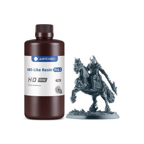 Фотополімерна смола Anycubic ABS-Like Resin Pro 2 (HD сірий, 1 кг) SMABSPRO2-HG фото