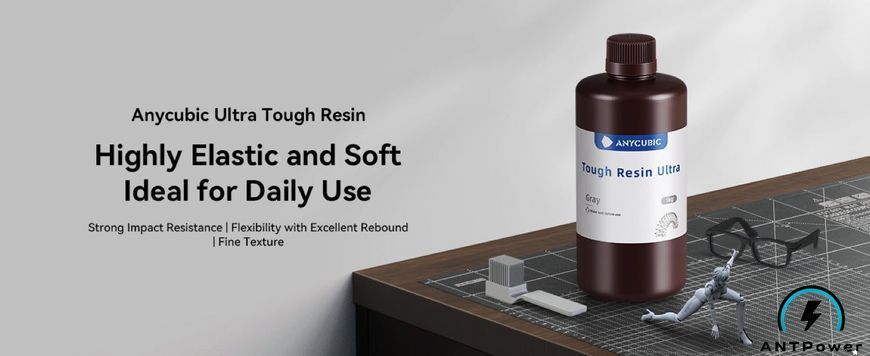 Фотополимерная смола Anycubic Tough Resin Ultra (прозрачный, 1 кг) 00176 фото