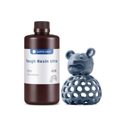 Фотополімерна смола Anycubic Tough Resin Ultra (сірий, 1 кг) 00177 фото