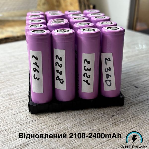 Аккумулятор 18650 Samsung INR18650 35E 3500 mAh, Li-ion 3,7В, 13A, Остаточная емкость 2100-2400mAh. Оригинал. Батарея INR18650 35E INR1865035E2400 фото