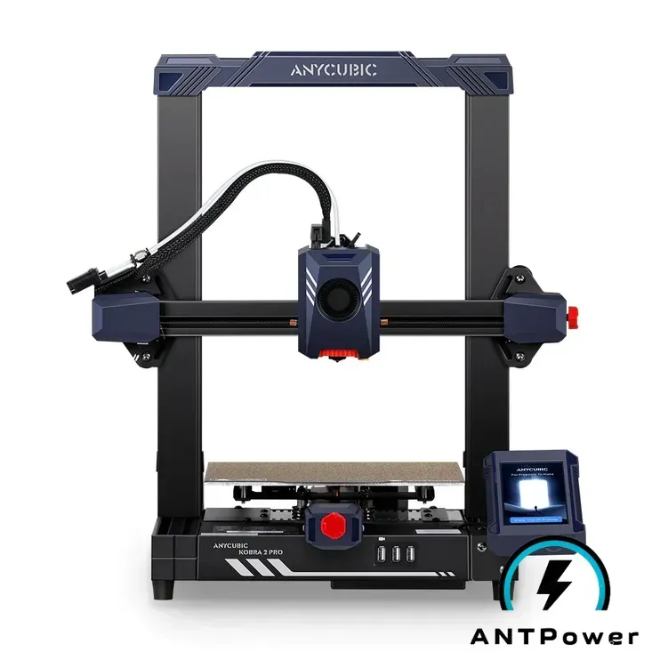Филаментный 3D-принтер Anycubic Kobra 2 Pro — вид спереди, область печати 220×220×250 мм