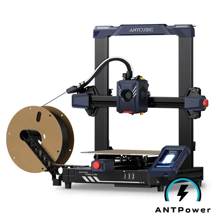 Anycubic Kobra 2 Pro — сенсорный экран 4.3″, порты USB и магнитная PEI-платформа