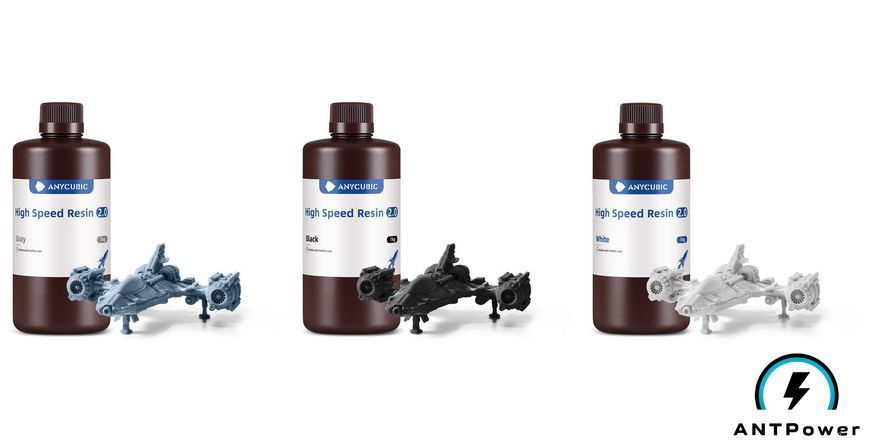 Фотополимерная смола Anycubic High Speed Resin (белый, 1 кг) SMHS-WH фото