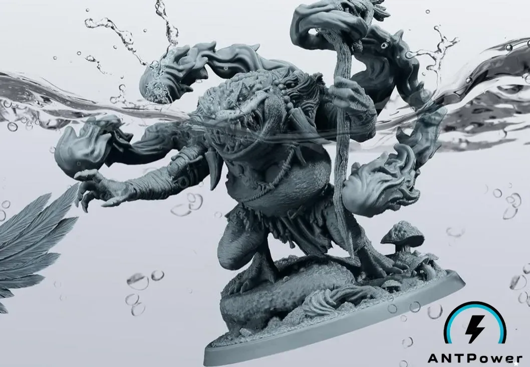 Напечатанная модель промывается в обычной воде — водосмываемая смола Anycubic не требует изопропанола