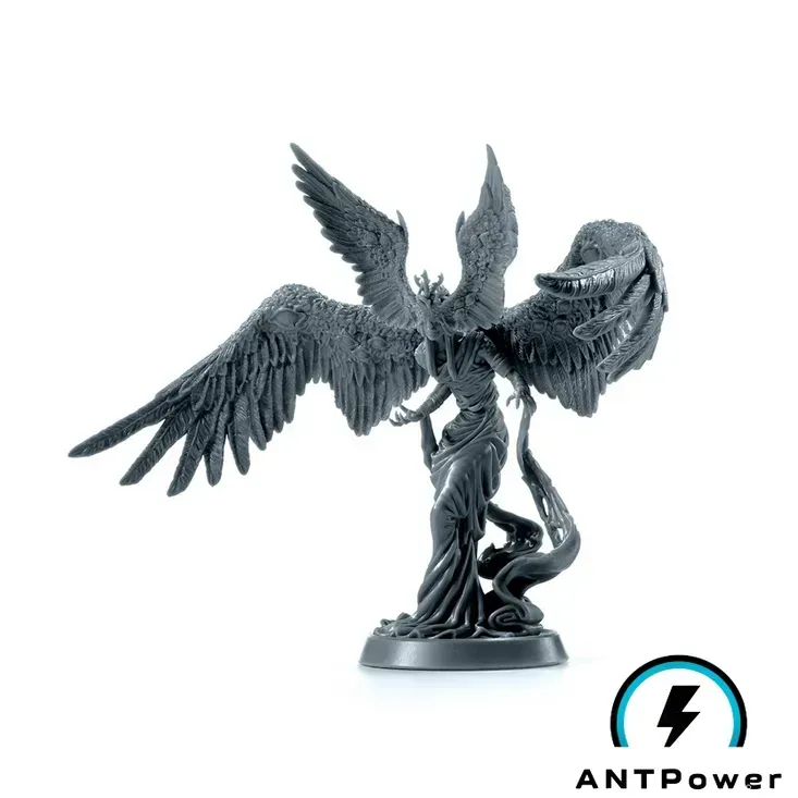 Напечатанная водосмываемой смолой Anycubic фигурка с мелким рельефом крыльев