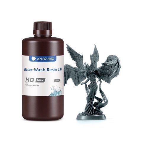 Фотополимерная смола Anycubic Water-Wash Resin 2.0 (HD серый) 00179 фото