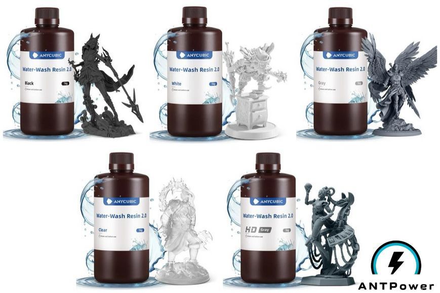 Фотополимерная смола Anycubic Water-Wash Resin 2.0 (прозрачный) 00181 фото