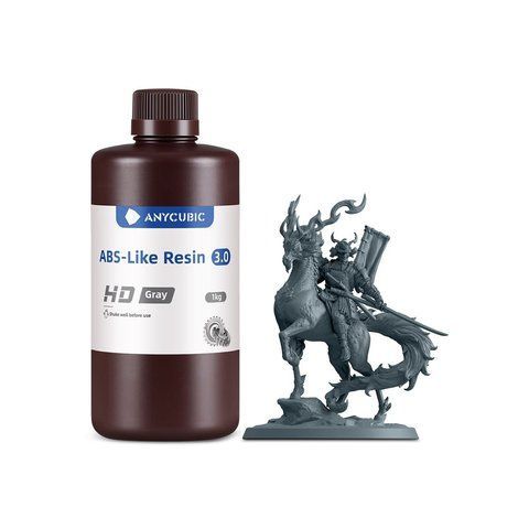 Фотополімерна смола Anycubic ABS-Like Resin 3.0 (HD сірий, 1 кг) SMABS3-HG фото