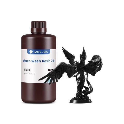 Фотополімерна смола Anycubic Water-Wash Resin 2.0 (чорний, 1 кг) 00183 фото