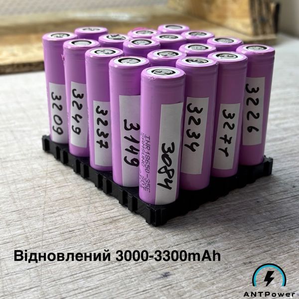 Аккумулятор 18650 Samsung INR18650 35E 3500 mAh, Li-ion 3,7В, 13A, Остаточная емкость 3000-3300mAh. Оригинал. Батарея INR18650 35E INR1865035E3300 фото