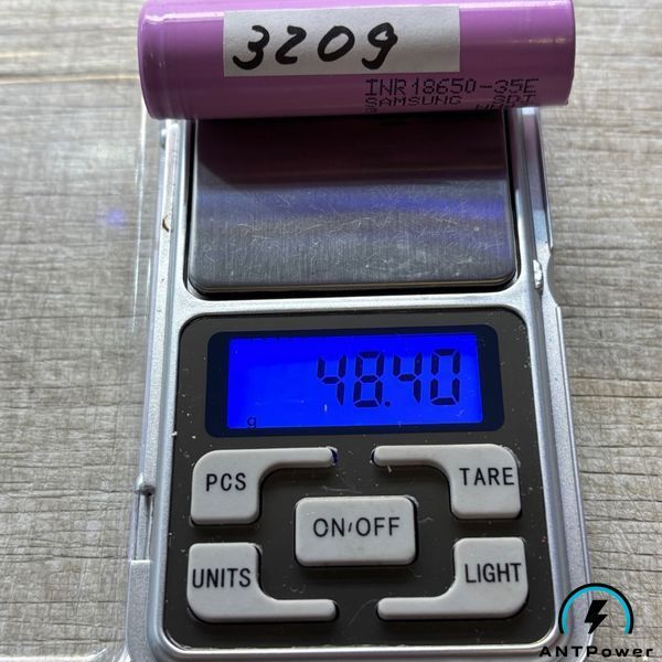 Аккумулятор 18650 Samsung INR18650 35E 3500 mAh, Li-ion 3,7В, 13A, Остаточная емкость 3000-3300mAh. Оригинал. Батарея INR18650 35E INR1865035E3300 фото