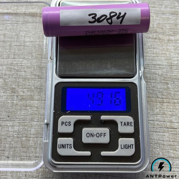 Аккумулятор 18650 Samsung INR18650 35E 3500 mAh, Li-ion 3,7В, 13A, Остаточная емкость 3000-3300mAh. Оригинал. Батарея INR18650 35E INR1865035E3300 фото