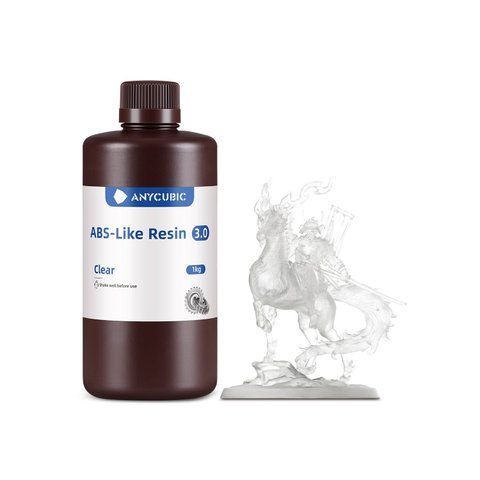 Фотополімерна смола Anycubic ABS-Like Resin 3.0 (прозорий, 1 кг) SMABS3-CL фото