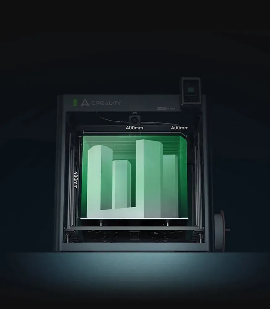 Схема робочого об’єму Creality Ender-5 Max — 400×400×400 мм