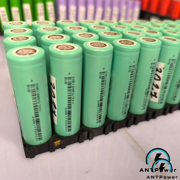 Аккумулятор 18650 EVE INR18650-33V 3200mA, Li-ion 3,7В, 10A, Остаточная емкость 3000-3300mAh. Оригинал. Батарея EVE INR18650-33V EVEINR18650-33V3300 фото