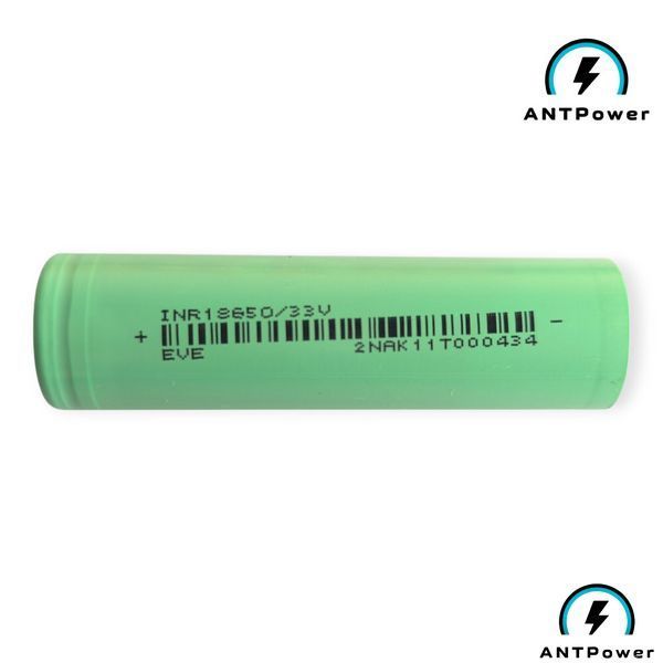 Аккумулятор 18650 EVE INR18650-33V 3200mA, Li-ion 3,7В, 10A, Остаточная емкость 3000-3300mAh. Оригинал. Батарея EVE INR18650-33V EVEINR18650-33V3300 фото
