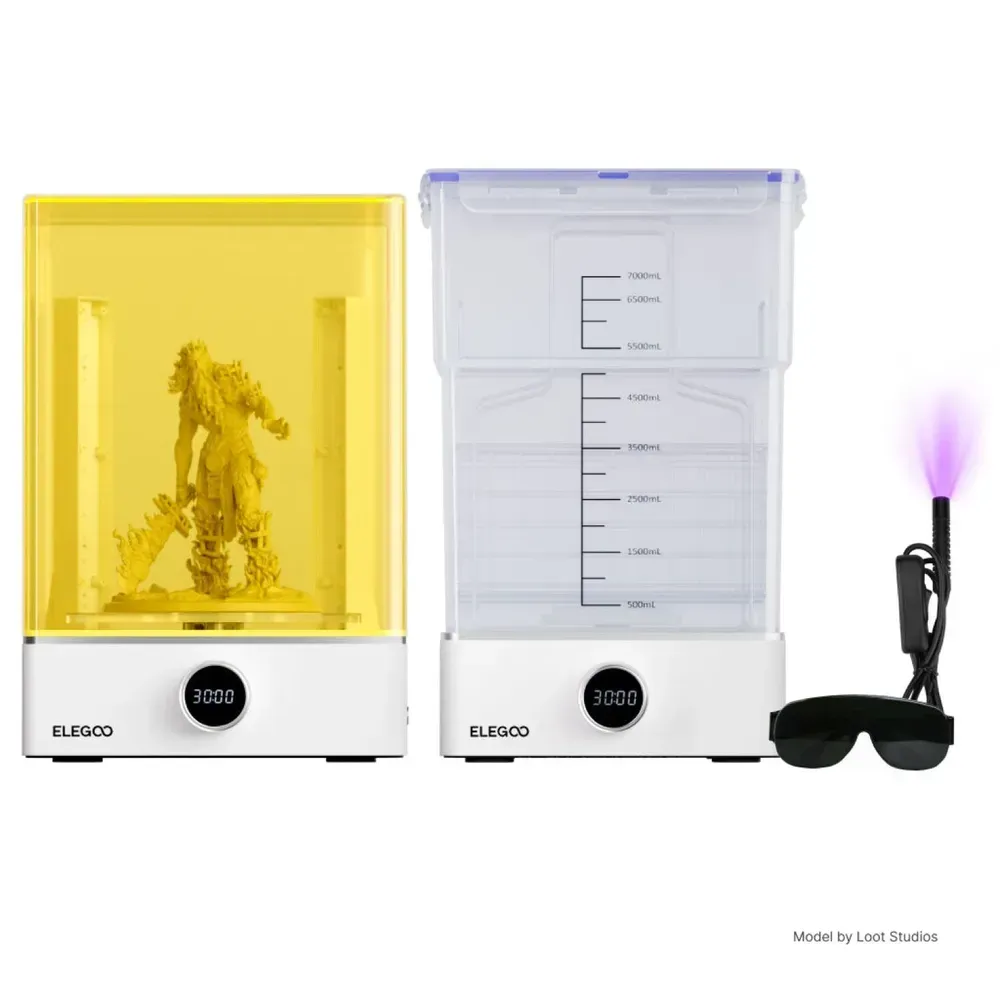 Комплект Elegoo Mercury XS Bundle — мийна станція Wash і камера полімеризації Cure для великих resin-моделей