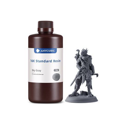 Фотополімерна смола Anycubic 16K Standard Resin (небесно-сірий, 1 кг) SM16K-SG фото
