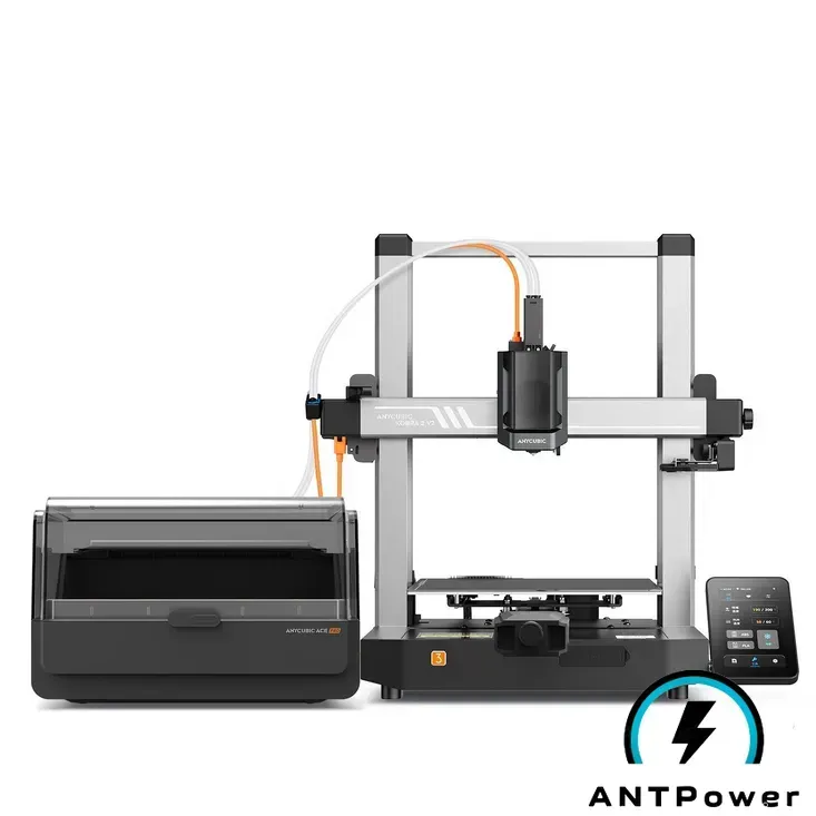 3D принтер Anycubic Kobra 3 V2 Combo с модулем ACE Pro на четыре катушки филамента, вид спереди