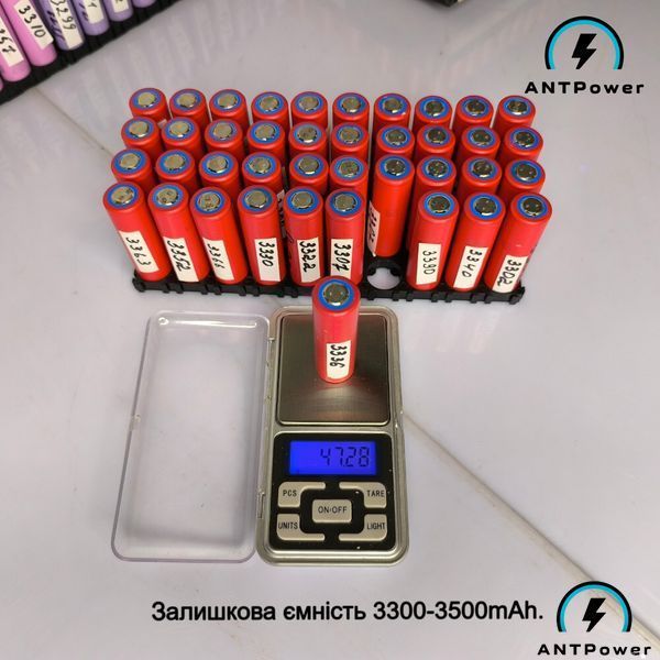 Акумулятор 18650 Sanyo NCR 18650GA 3500 mAh, Li-ion 3,7В, 10A, Залишкова ємність 3300-3500mAh. Оригінал - JAPAN. Батарея NCR18650GA NCR18650GA3500 фото