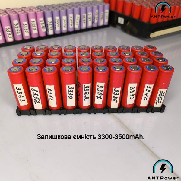 Акумулятор 18650 Sanyo NCR 18650GA 3500 mAh, Li-ion 3,7В, 10A, Залишкова ємність 3300-3500mAh. Оригінал - JAPAN. Батарея NCR18650GA NCR18650GA3500 фото