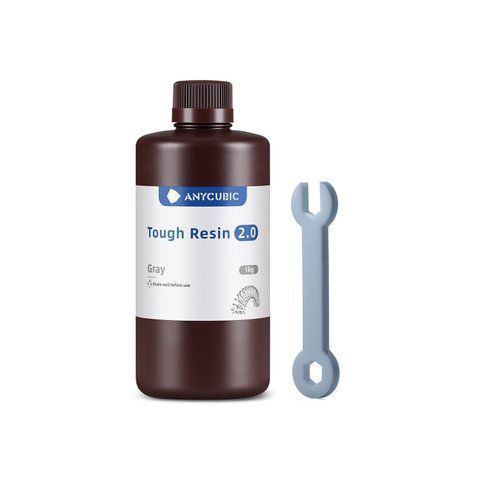 Фотополімерна смола Anycubic Tough Resin 2.0 (сірий, 1 кг) SMTR2-GY фото