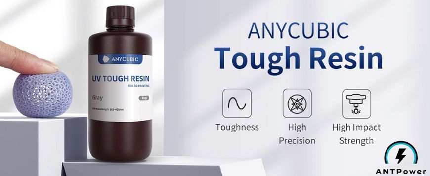 Фотополімерна смола Anycubic Flexible and Tough Resin (прозоро-зелений, 1 кг) 00160 фото