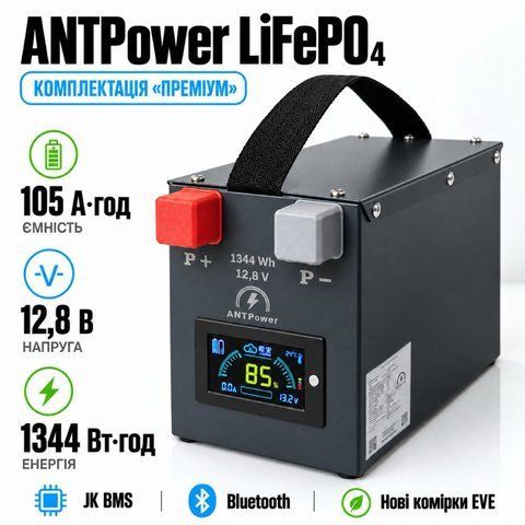 Аккумулятор LiFePO4 12V 105Ah ANTPower (1,3 кВт&middot;ч) &mdash; База ANTPower-LFP-12V-105Ah-EKONOM фото