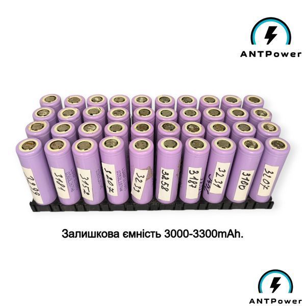 Аккумулятор 18650 INR18650-F1L 3350mA, Li-ion 3,7В, 4.8A, Залишкова ємність 3000-3300mAh. Оригінал. Батарея LG-INR18650-F1L LGINR18650F1L3300 фото
