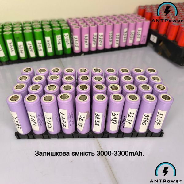 Аккумулятор 18650 INR18650-F1L 3350mA, Li-ion 3,7В, 4.8A, Залишкова ємність 3000-3300mAh. Оригінал. Батарея LG-INR18650-F1L LGINR18650F1L3300 фото