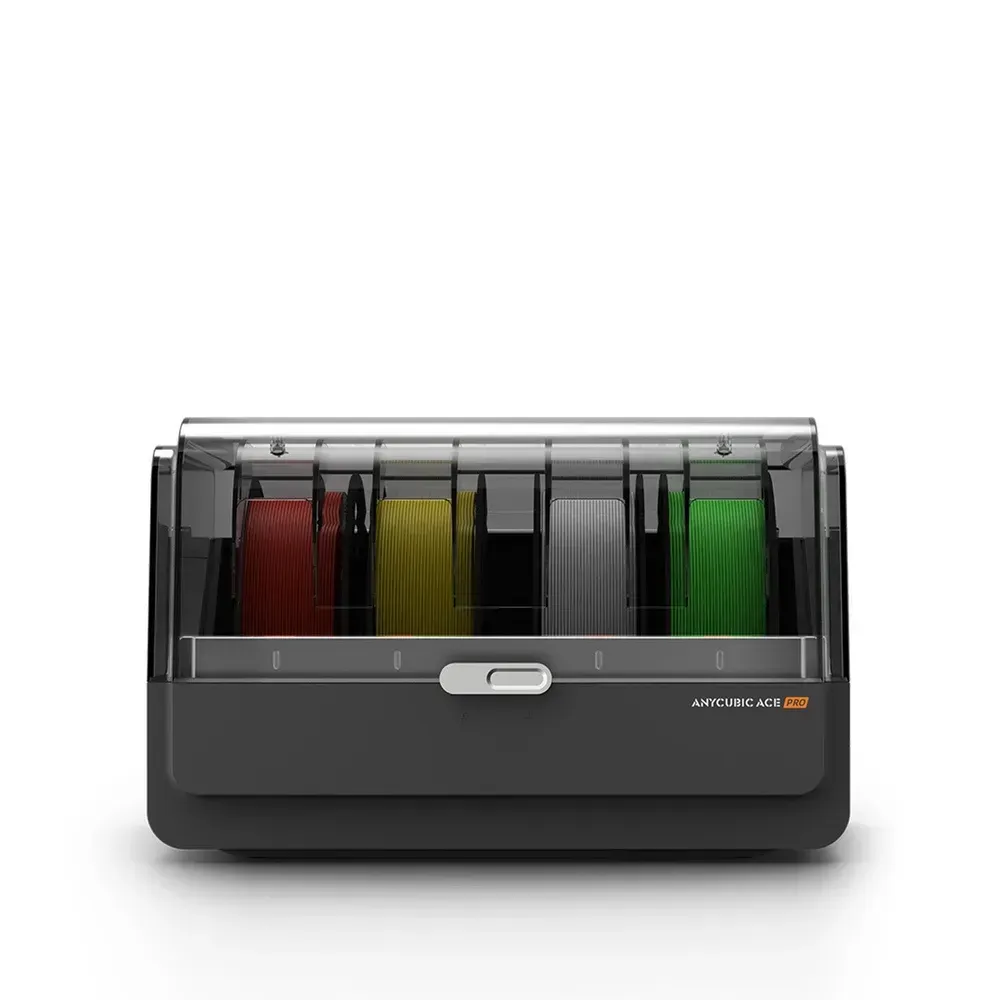 Модуль Anycubic ACE Pro с четырьмя катушками филамента разных цветов