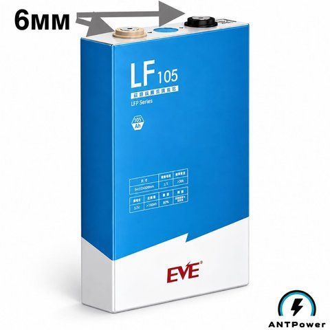 Ячейка LiFePO4 EVE LF105 105Ah (M6, 3.2V) LF105 фото