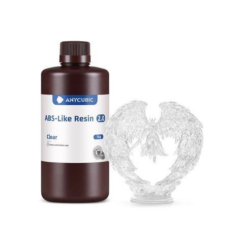 Фотополімерна смола Anycubic ABS-Like Resin V2 (прозорий, 1 кг) SMABSV2-CL фото