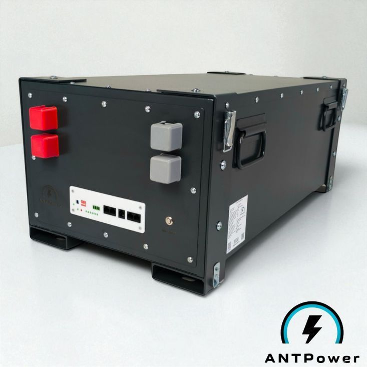 Металевий корпус ANTPower для збірки 16s LiFePO4 48 В із силовими клемами, роз'ємами BMS і ручками